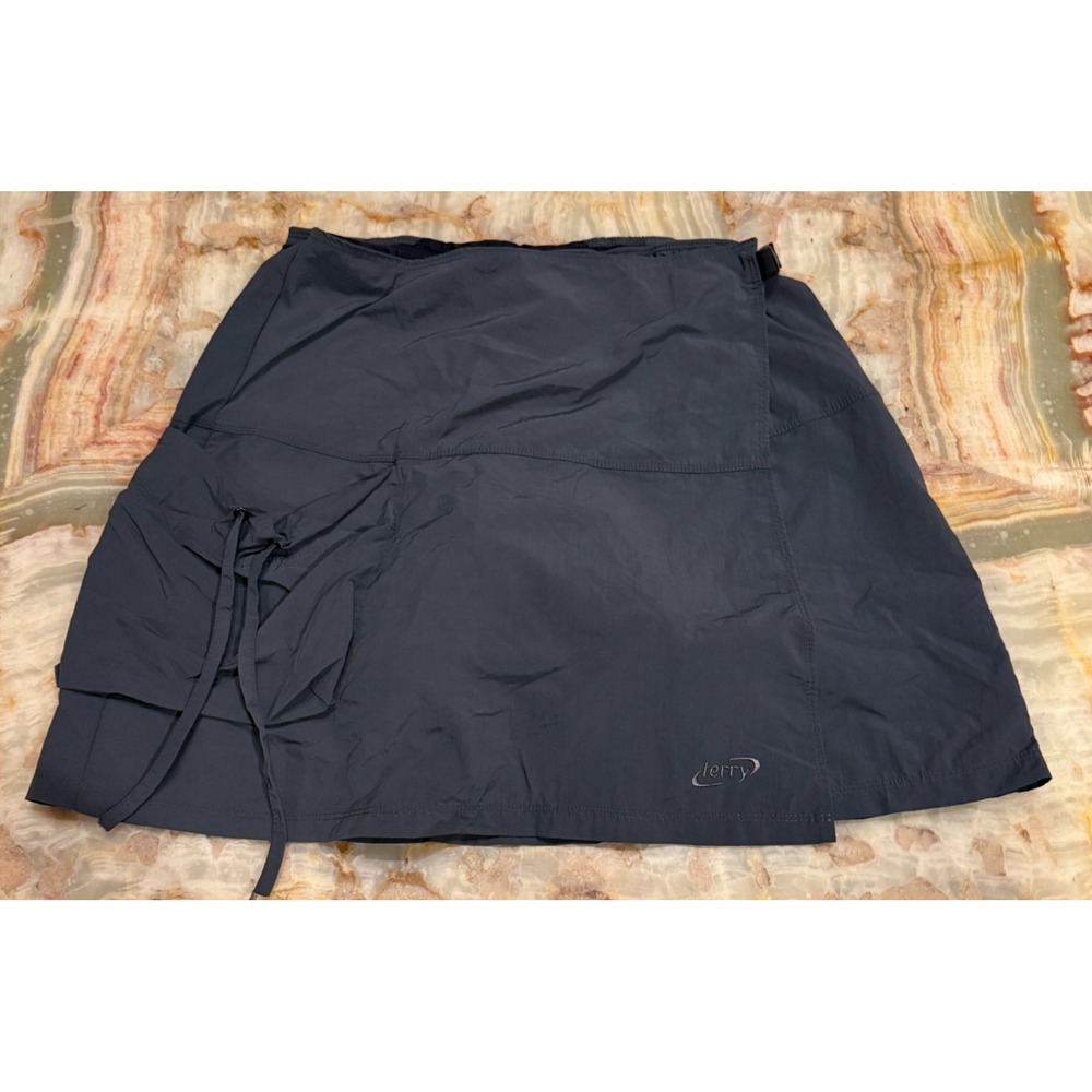 Terry Bicycles Womens Athletic Wrap Skort Dark Black Lined Moisture-Wicking XL